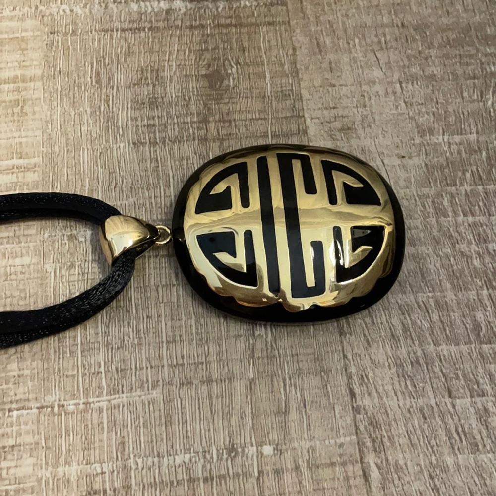 Black amd gold necklace